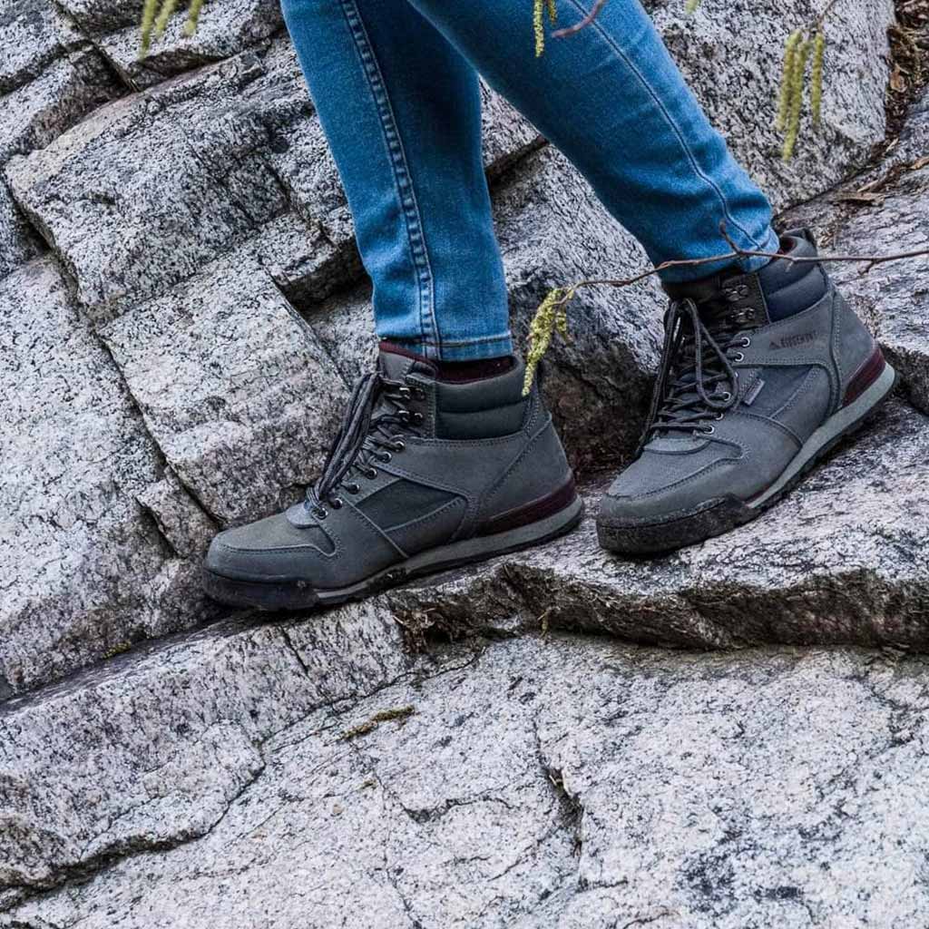 Ridgemont Footwear Monty Hi WP : Pewter/Burgundy