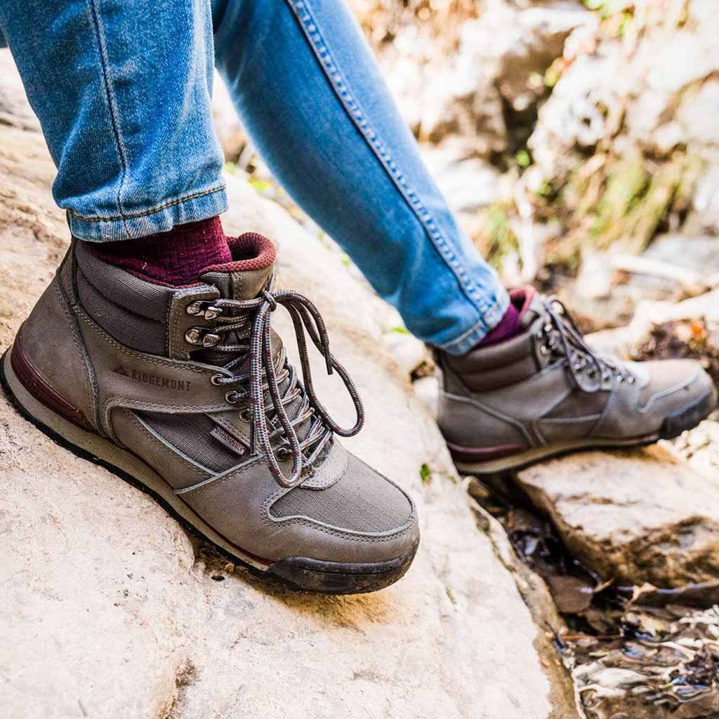 Ridgemont Footwear Monty Hi WP : Pewter/Burgundy