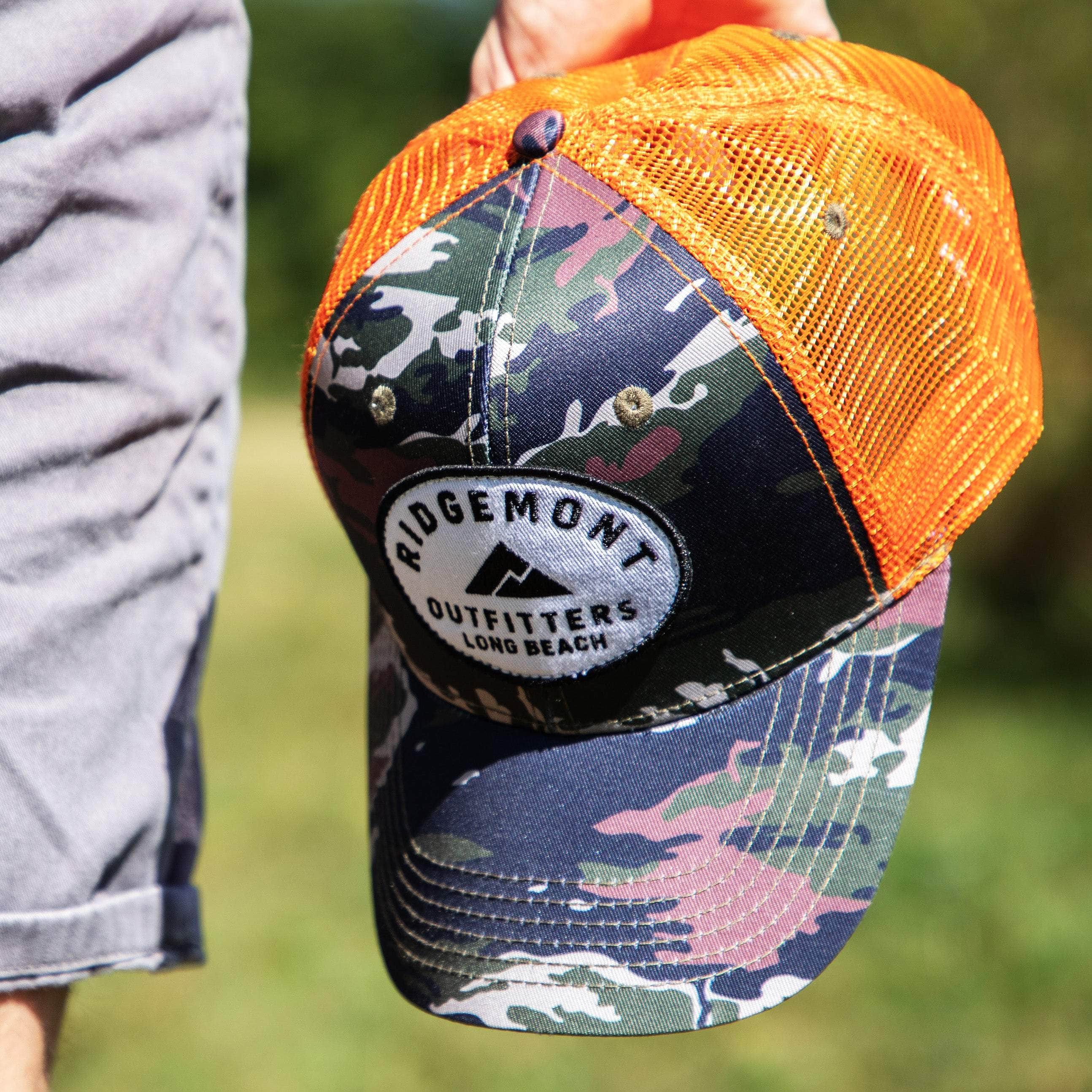 Ridgemont Apparel & Accessories One Size Good Times Hat - Camo/Orange