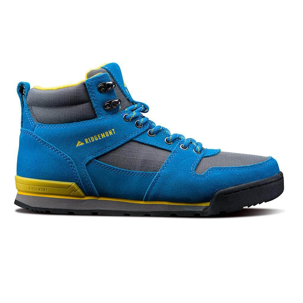 Ridgemont Monty Hi Women's Light Hiking Boots - Oiled Suede  Blue/Gray/Yellow – Ridgemont UK